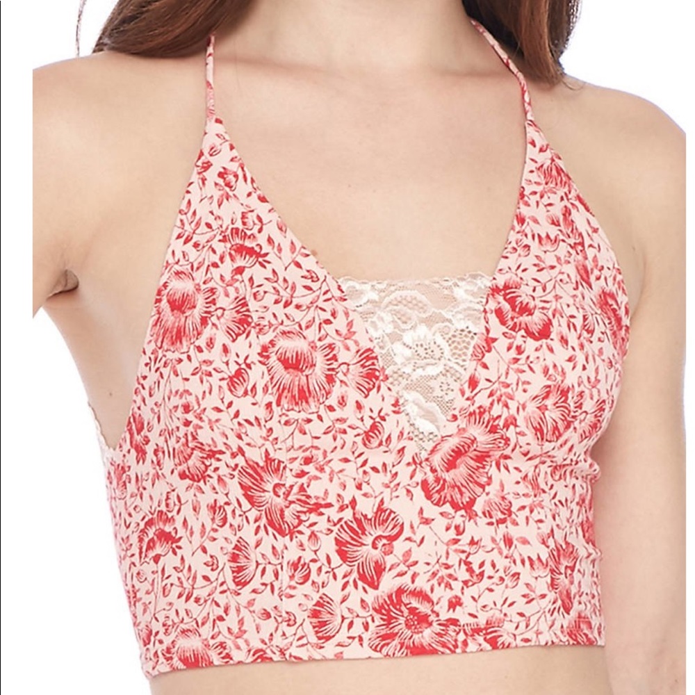 š„Free People Century Bra Coral Red - Picture 1 of 3